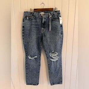 NWT Good American Distressed “Good Classic” Jeans